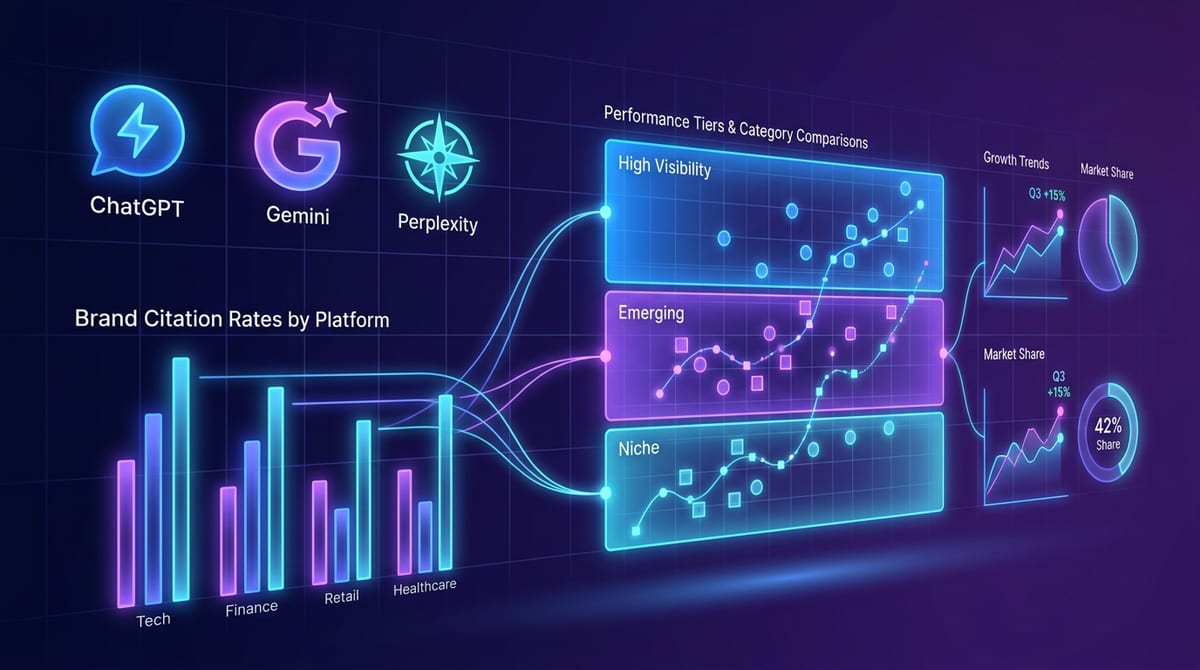 KI-Sichtbarkeits-Benchmarks 2026: Zitierungsraten über ChatGPT, Gemini und Perplexity